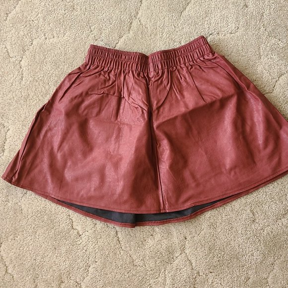 Mauve Leather Skirt - Picture 4 of 4